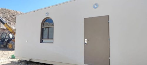 מבנה יביל עבור יישוב בר כוכבא - בית כנסת נייד בגודל 50 מר